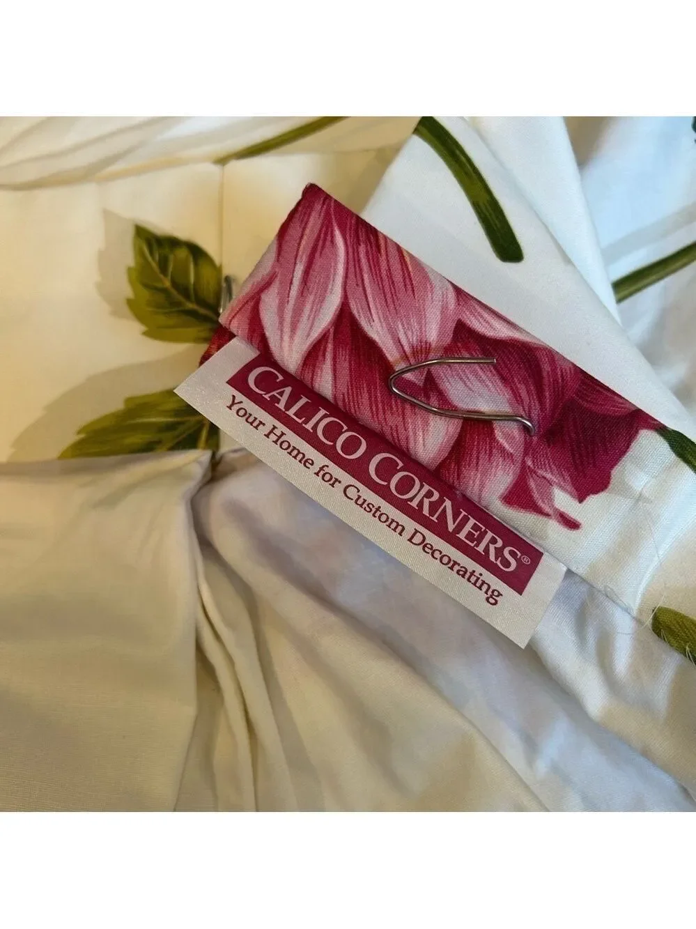 Vintage Retro Custom Made Floral Curtains Set 2 Pinched Pleat Botanical